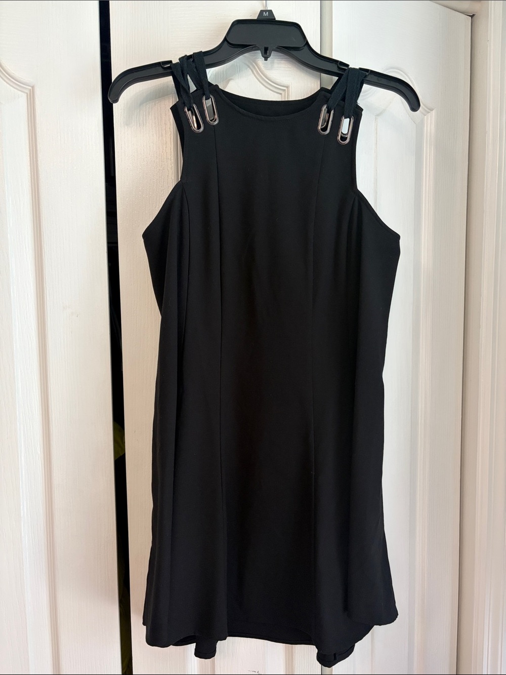 Free People Black Sleeveless Mini Dress with Strap Hardware